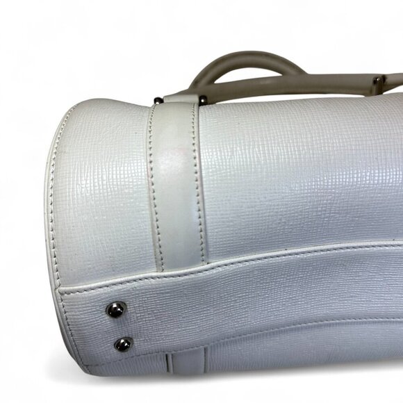 MCM White Leather Papillon Barrel Bag - Picture 14 of 15